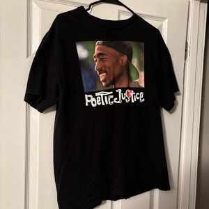 Black Poetic Justice Tupac tee Large #TupacShakur #tupac #2pac #poetic-justice